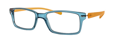 mens fashion glasses – v4.2 Shiny Light Blue & Matte Orange