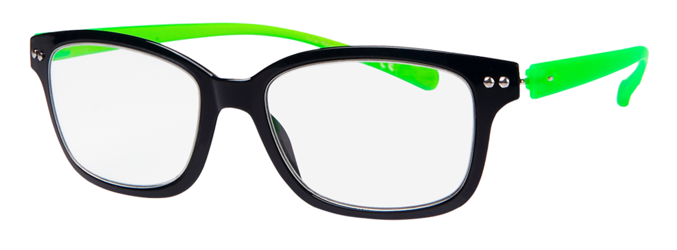 womens fashion glasses – V2.8 Black & Green