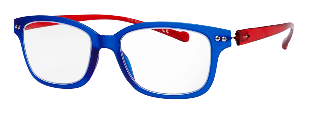 womens fashion glasses – V2.8 Matte Blue & Shiny Red