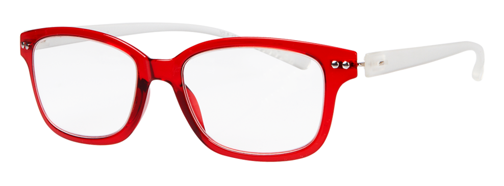 womens fashion glasses – V2.8 Shiny Red & Matte Crystal