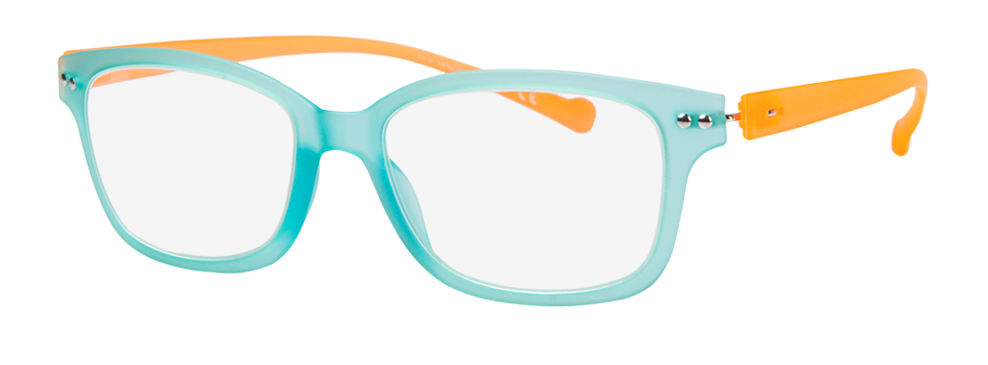 womens fashion glasses – V2.8 Matte Aqua Marine & Orange