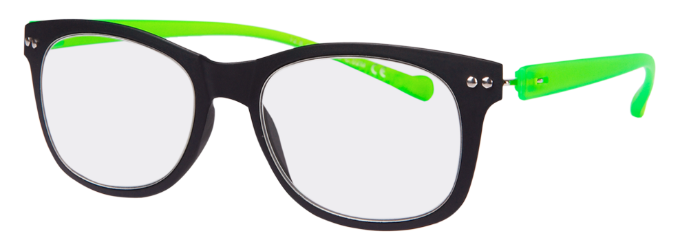 womens fashion glasses – V2.9 Matte Black & Green