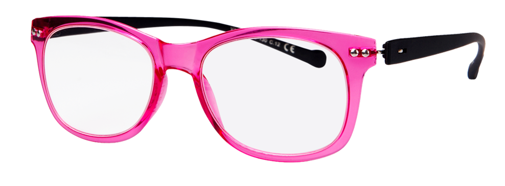 womens fashion glasses – V2.9 Shiny Pink & Matte Black