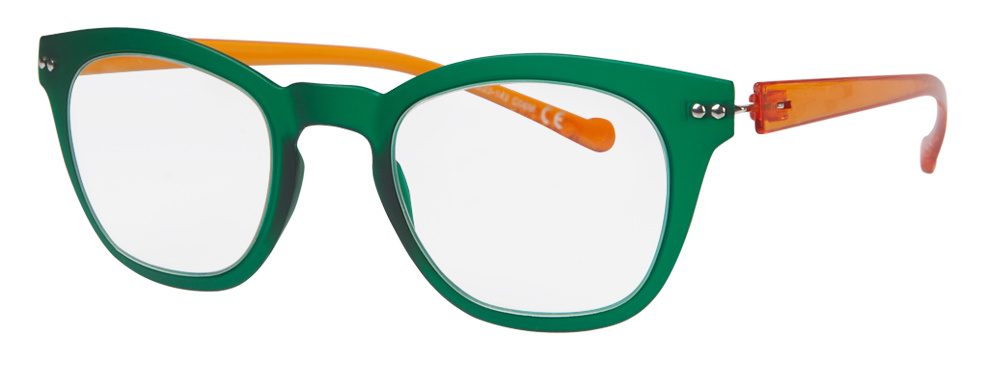mens fashion glasses – V3.1 Matte Green & Shiny Orange