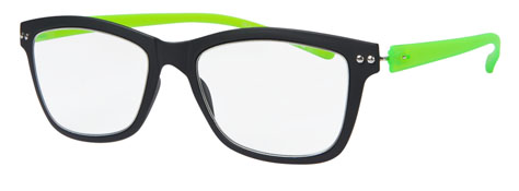 womens fashion glasses – V3.3 Matte Black & Acid Green
