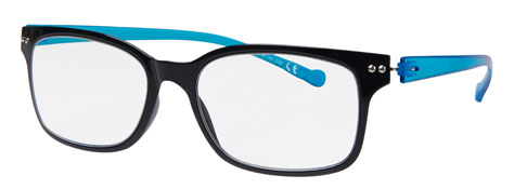 mens fashion glasses – V3.5 Shiny Black & Light Blue