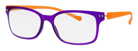 mens fashion glasses – V3.5 Shiny Dark Violet & Matte Orange