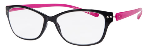womens fashion glasses – V3.6 Shiny Black & Fuchsia