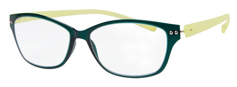 womens fashion glasses – V3.6 Shiny Green & Matte Yellow