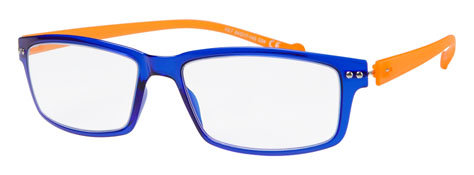 mens fashion glasses – V3.7 Shiny Blue & Matte Orange
