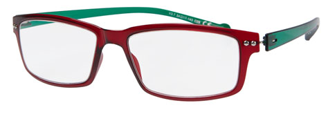 mens fashion glasses – V3.7 Shiny Dark Red & Green